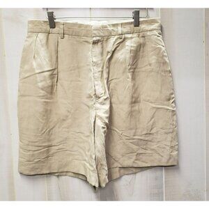 Polo Golf Ralph Lauren Pleated Front Shorts, Mens Sz 35, Linen Silk Blend, 7" in